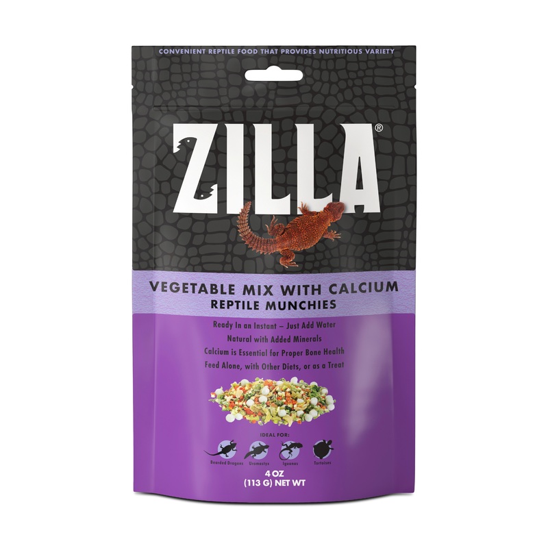 ZILLA REPTILE MUNCHIES VEGETABLE MIX WITH CALCIUM 4oz