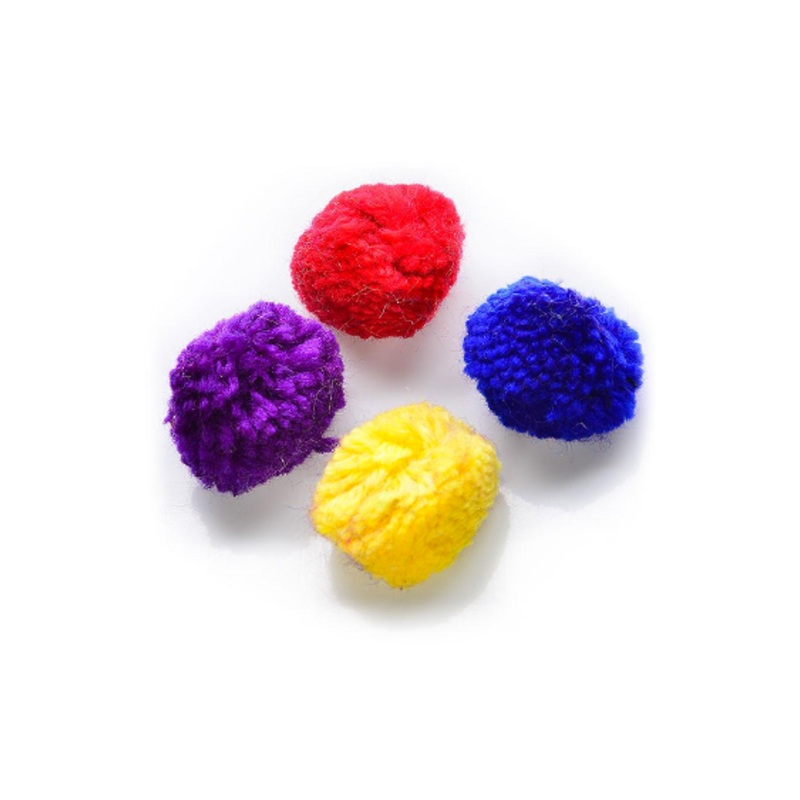 Ethical Pet Wool Pom Poms with Catnip Cat Toy