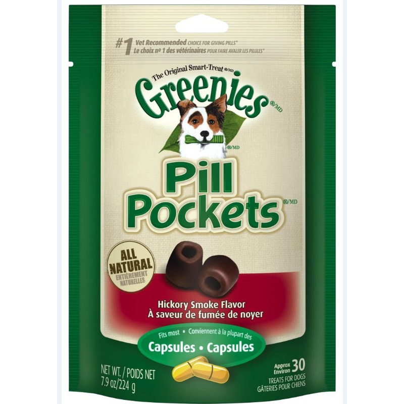Greenies Pill Pockets Canine Hickory Smoke Flavor Dog Treats