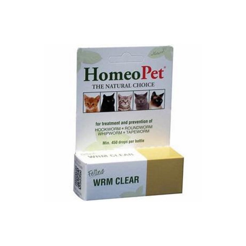 HomeoPet Feline WRM Clear Cat Supplement, 450 drops