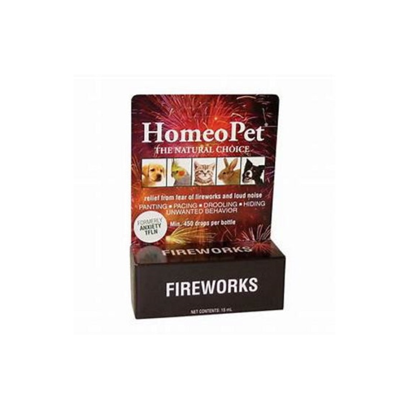 HomeoPet Firework Anxiety TFLN Dog, Cat, Bird & Small Animal Supplement, 450 drops