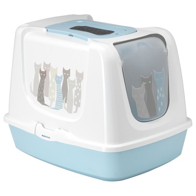 MODERNA Closed Litter Box Blue 22