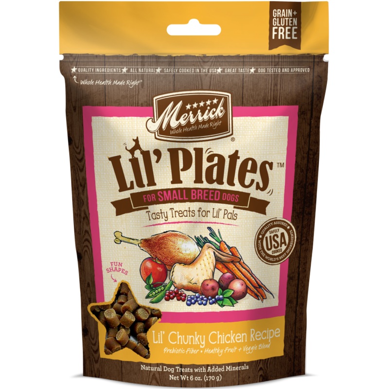 Merrick Lil’ Plates Grain Free Lil’ Chunky Chicken Dog Treats