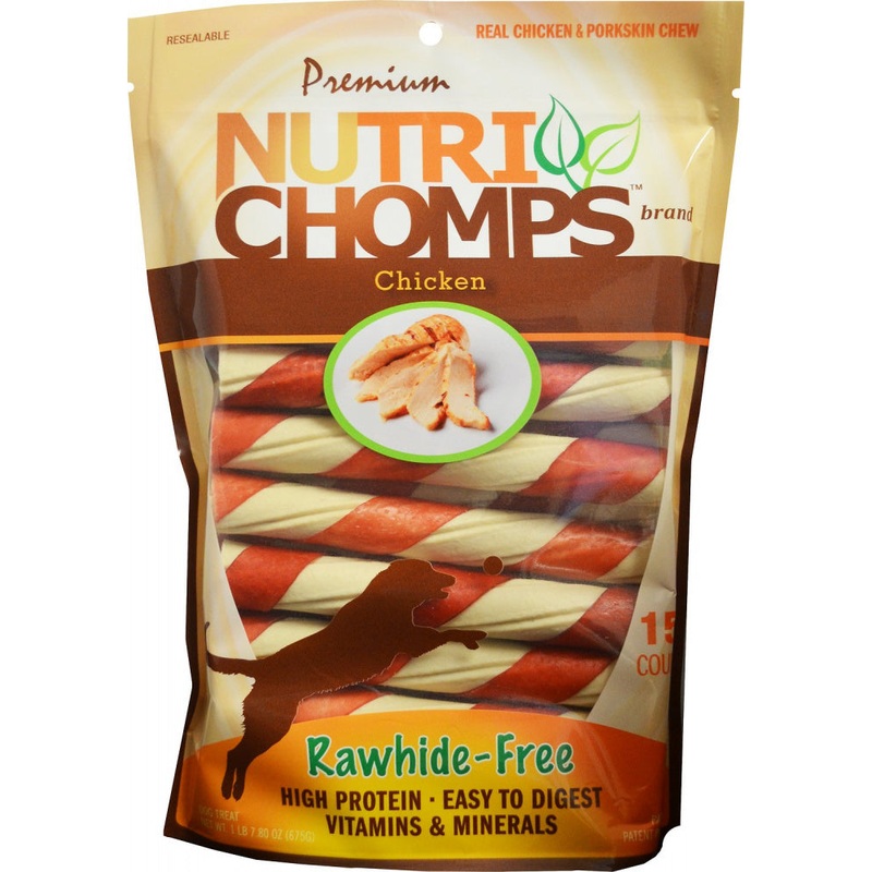 Premium Nutri Chomps Chicken Wrapped Twists Dog Treats