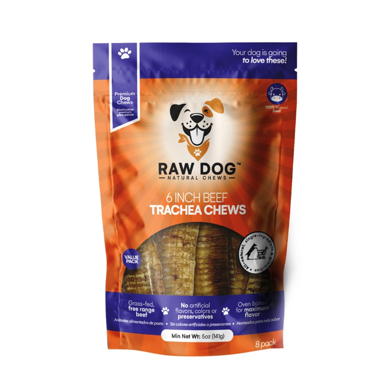Raw Dog 6 Beef Trachea Chews