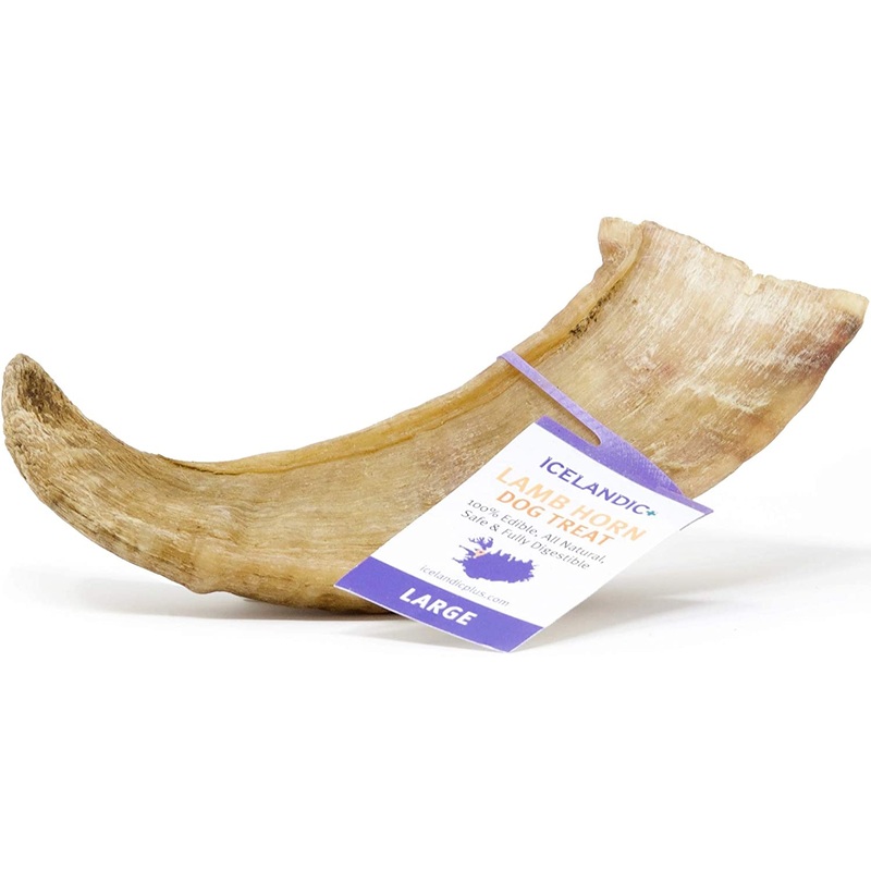Icelandic+ All-Natural Dog Chew Treats Lamb Horn Large