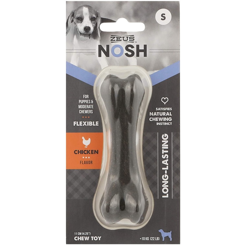 ZEUS Nosh Flexible Dog Chew Bones for Puppies Chicken Flavor