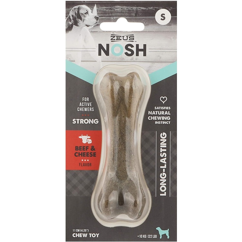 ZEUS Nosh Strong Dog Chew Bones Beef & Cheese Flavor