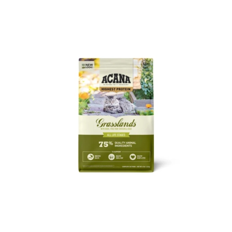 ACANA Grain-Free Grasslands Chicken Duck Turkey Fish and Quail Dry Cat Food