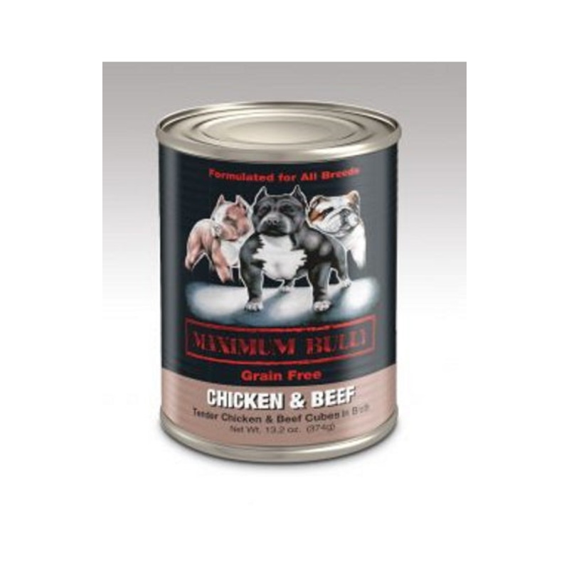 Maximum Bully Chicken and Beef Cubes in Broth 13.2oz