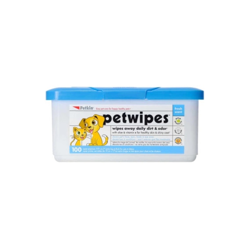 Petkin Petwipes Fresh Scent Dog & Cat Wipes, 100 count