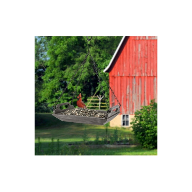 Woodlink Rustic Farmhouse Wood Barn Trough Platform Feeder