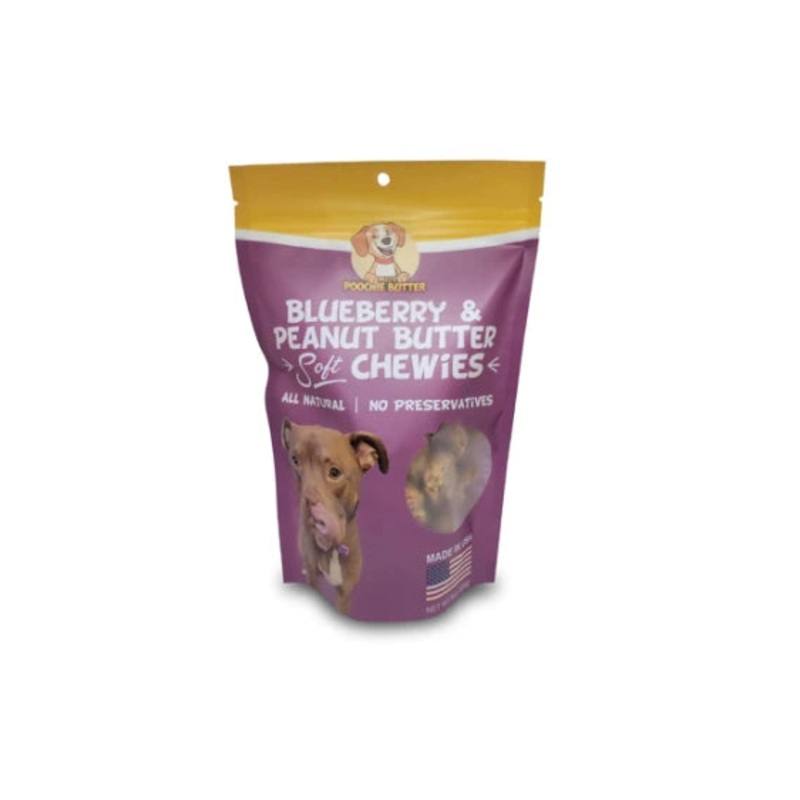 Poochie Butter Peanut Butter +Blueberry Treats 8oz
