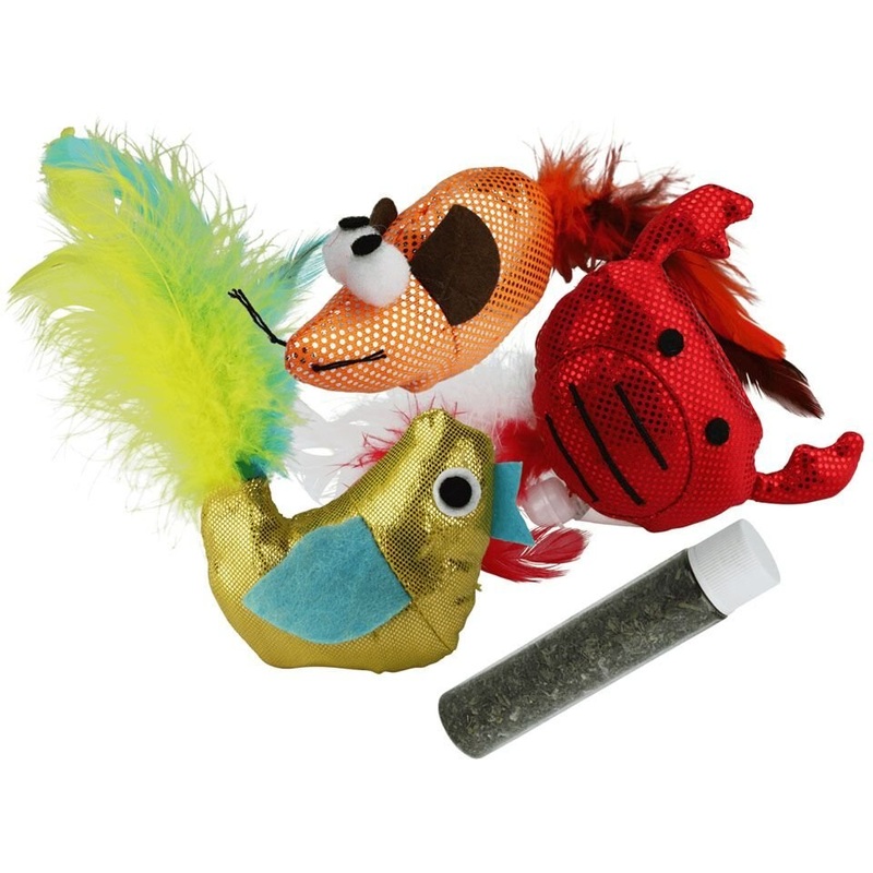 MULTIPET REFILLABLE CAT TOY W CATNIP