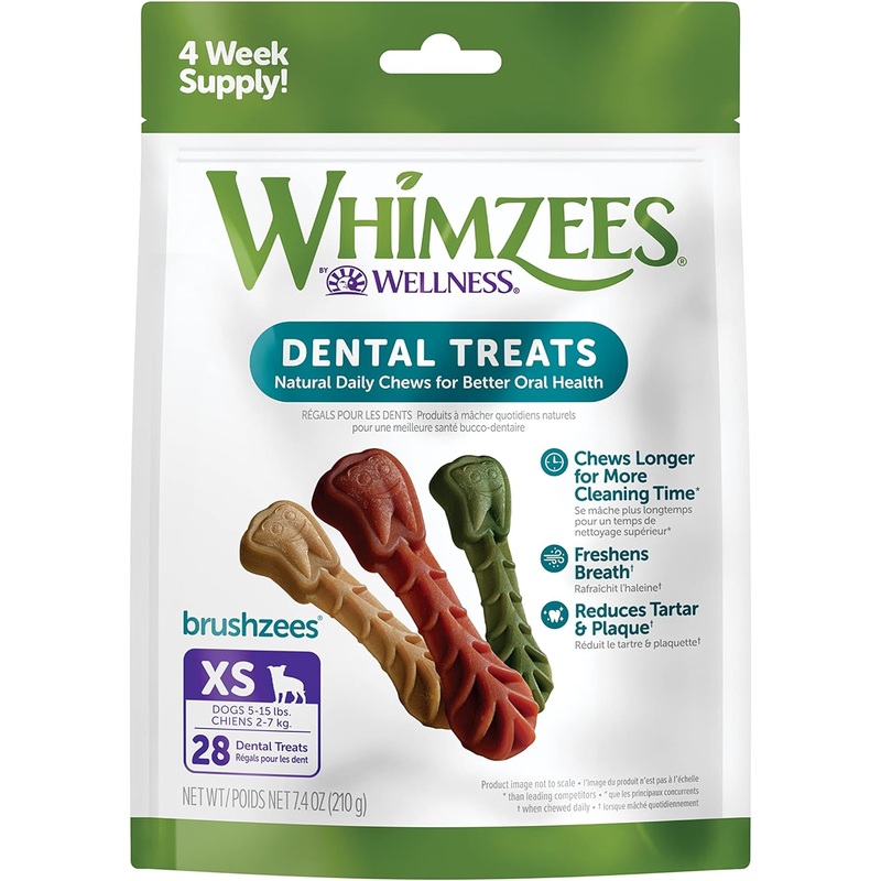 Whimzees Brushzees All Natural Daily Dental Treat For Dogs