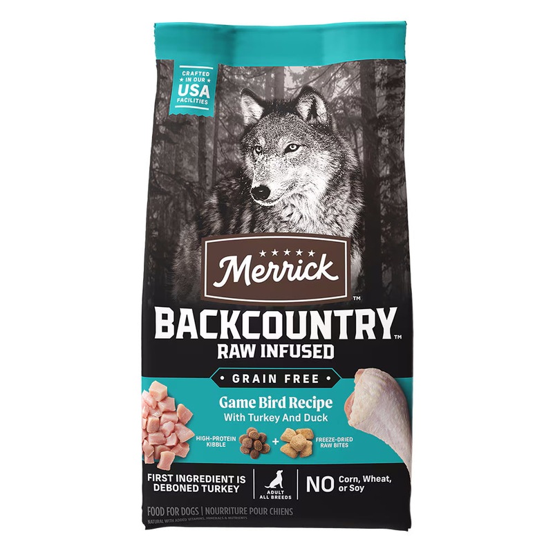 MERRICK  Backcountry Raw Infused Game Bird Recipe Grain Free dry dog food
