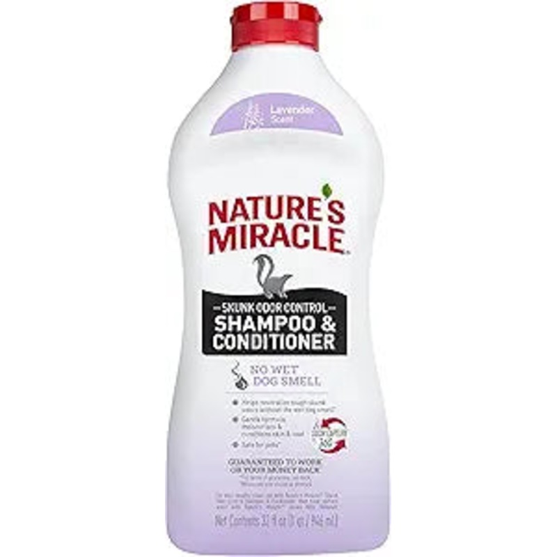 Nature’s Miracle Skunk Odor Control Shampoo and Conditioner- Lavender scented