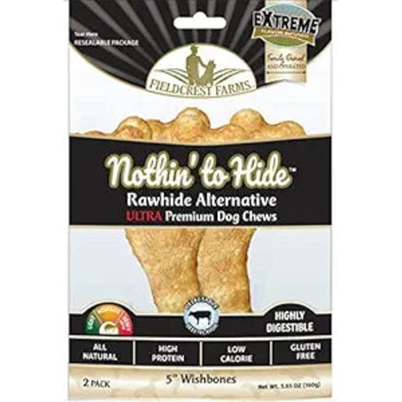 Nothin’ to Hide 5-in Beef Ultra Wishbone dog chew 2pk