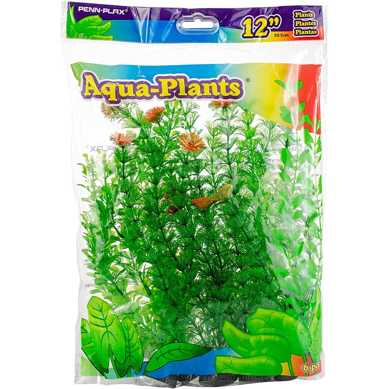 Penn-Plax Green Aquaplant|12-inch|8-inch|4-inch