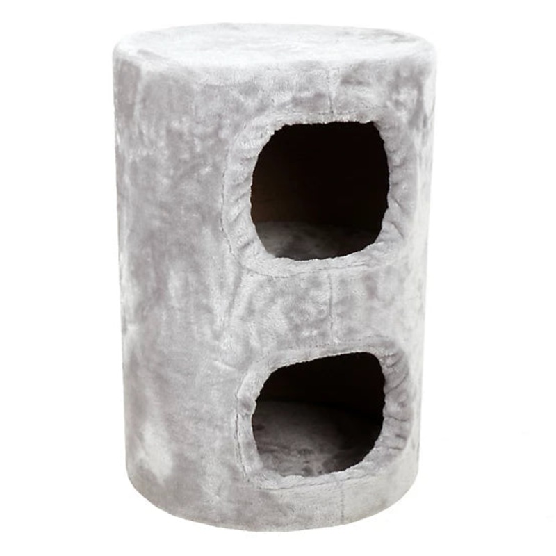 WARE 2 LEVEL KITTY CONDO GREY PLUSH 16