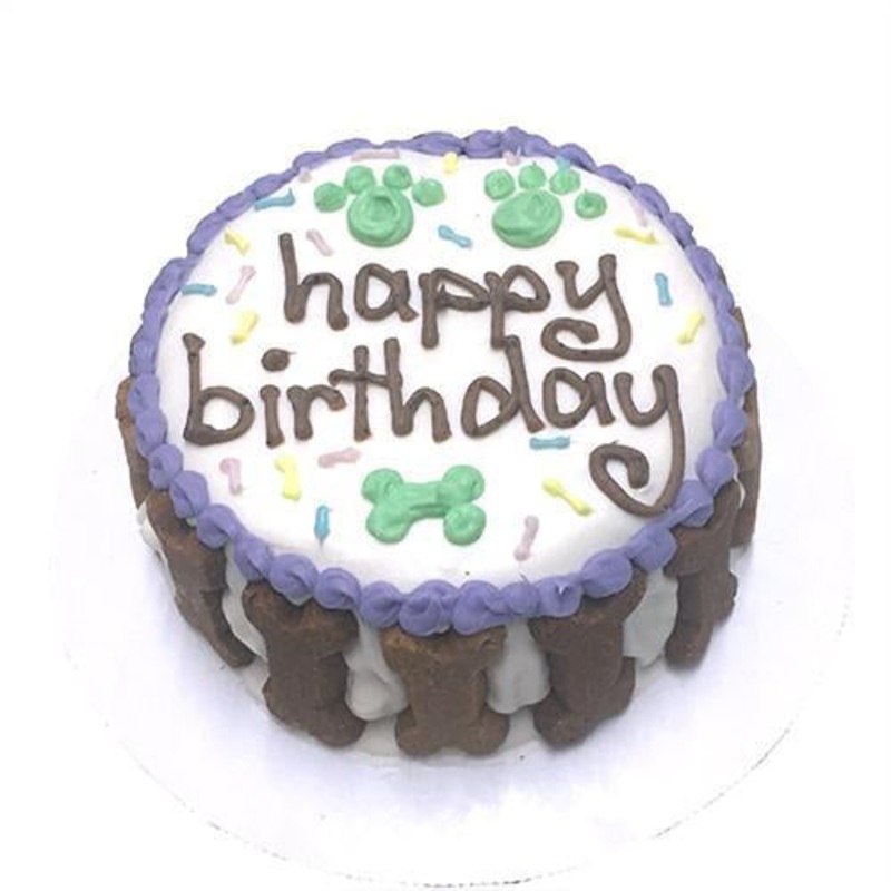 Happy Birthday Dog Cake|Unisex|Blue|Pink