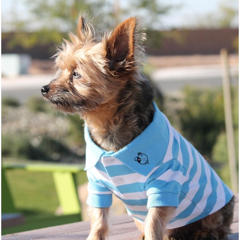 Striped Polo Dog Shirt|XS|SM|MED|LG|XL