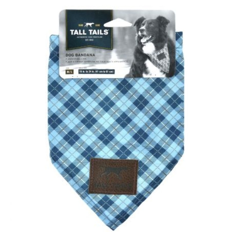 Tall Tails – Plaid Blue Bandana