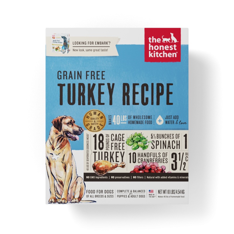 The Honest Kitchen Grain Free Turkey Recipe Dehydrated Dog Food