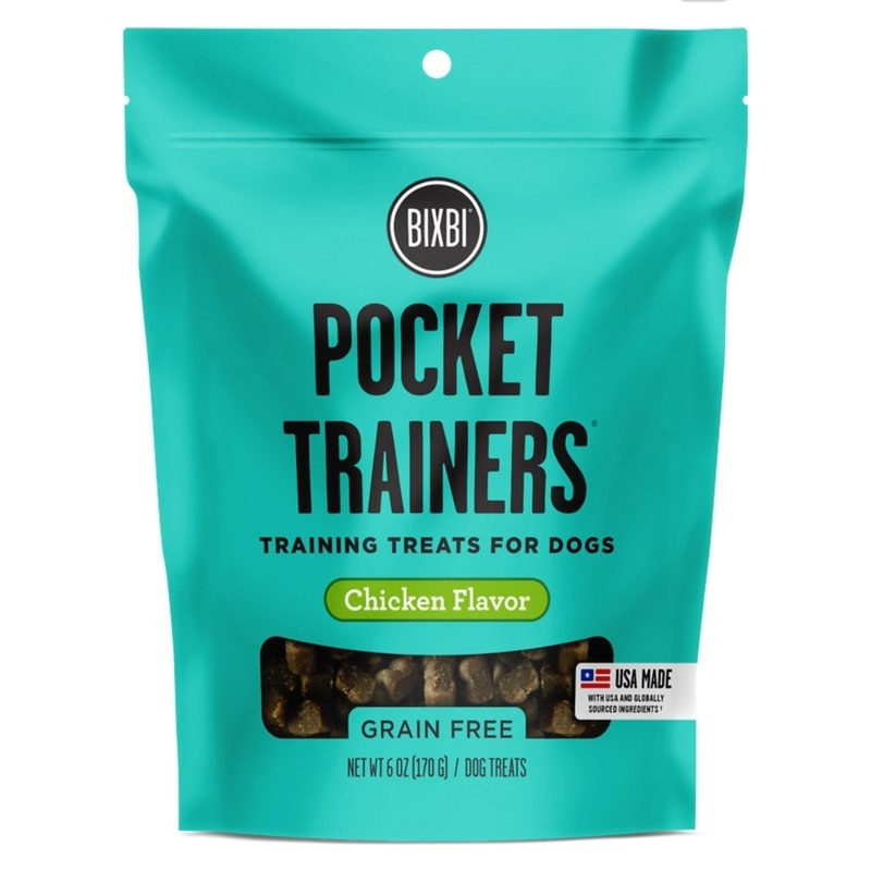 BIXBI Pocket Trainers Chicken Flavor Grain-Free Dog Treats, 6-oz bag