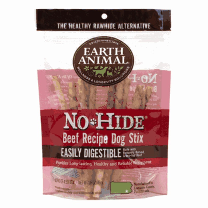 Earth Animal No-Hide Dog Stix Beef Treat 10pk