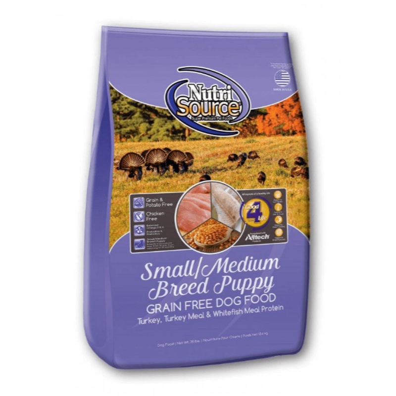 NutriSource Grain Free Small and Medium Breed Puppy Recipe Dry Dog Food