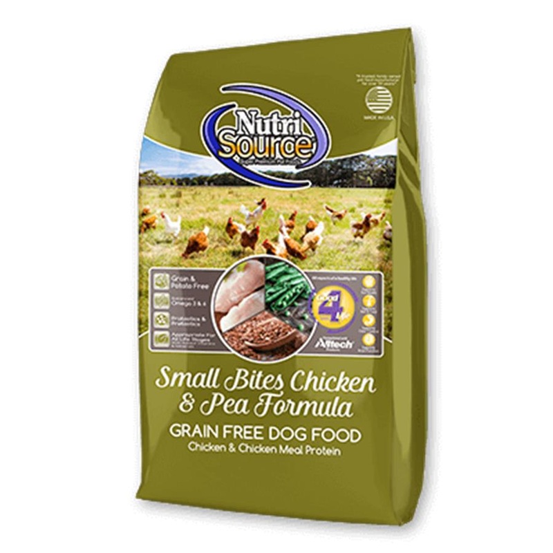 NutriSource Grain Free Small Breed Bites Chicken & Pea Recipe Dry Dog Food