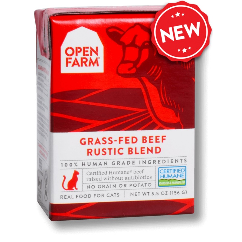 Open Farm Grain Free Grass Fed Beef Recipe Rustic Blend Wet Cat Food