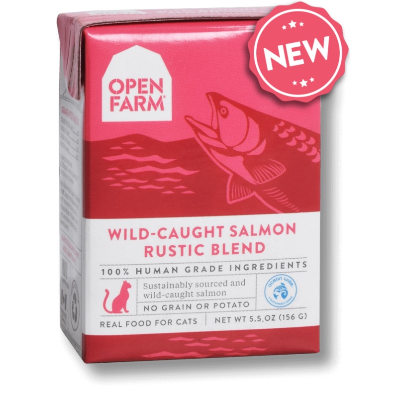 Open Farm Grain Free Wild Caught Salmon Recipe Rustic Blend Wet Cat Food