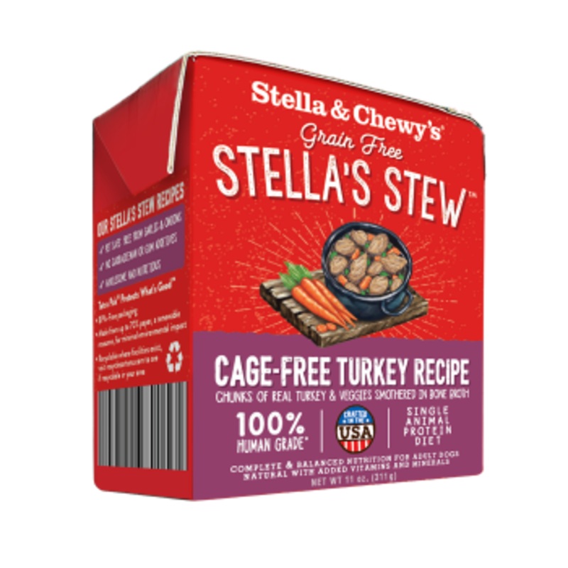 Stella & Chewy’s Cage-Free Turkey Wet Food Stew for Dogs, 11-oz