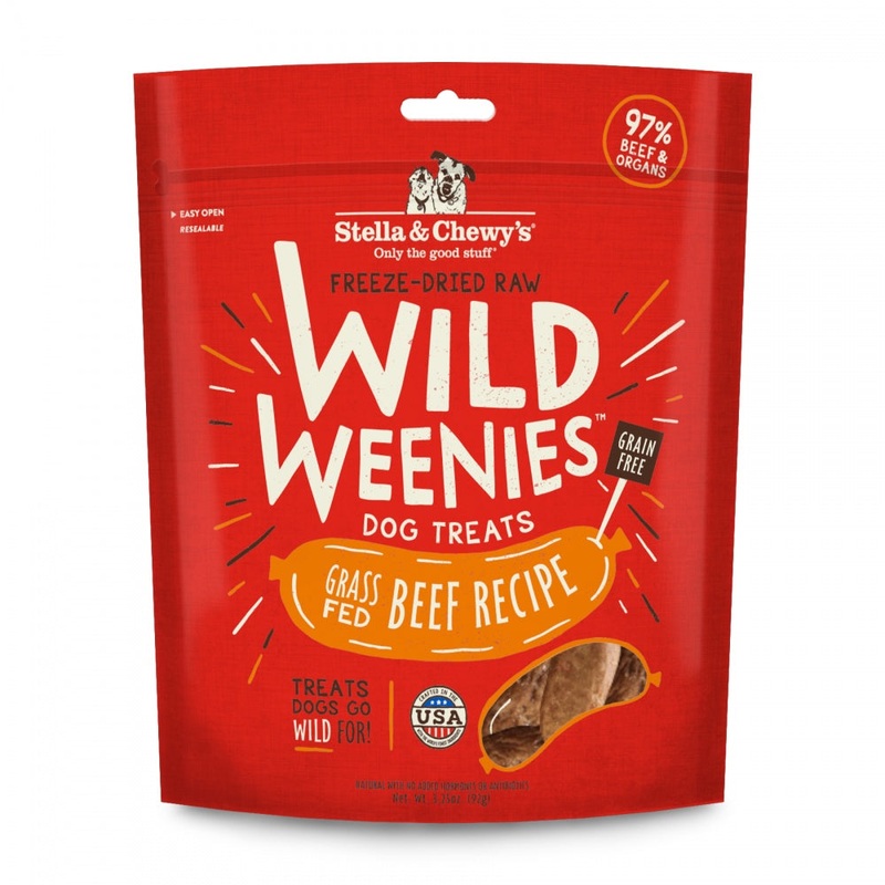 Stella & Chewy’s Wild Weenies Grain Free Beef Recipe Freeze Dried Raw Dog Treats