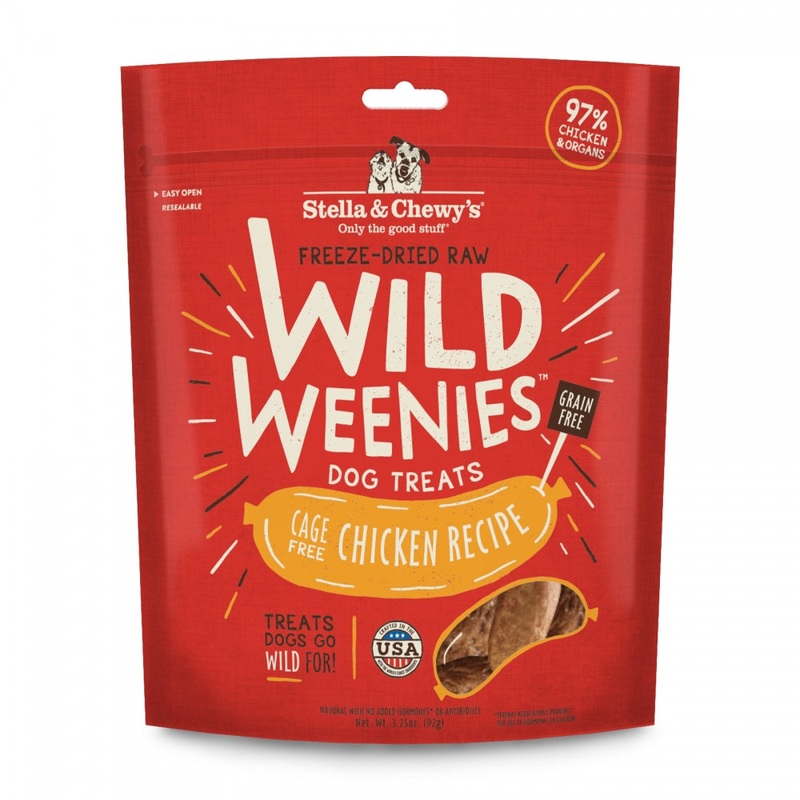 Stella & Chewy’s Wild Weenies Grain Free Chicken Recipe Freeze Dried Raw Dog Treats