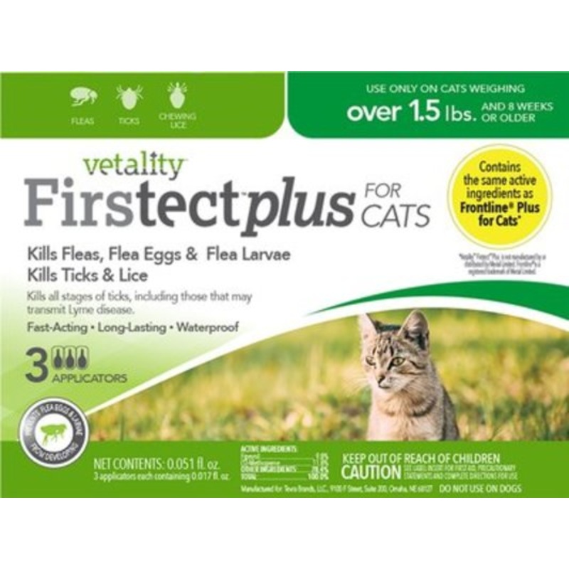 Vetality Firstect Plus for Cats, 3-pack