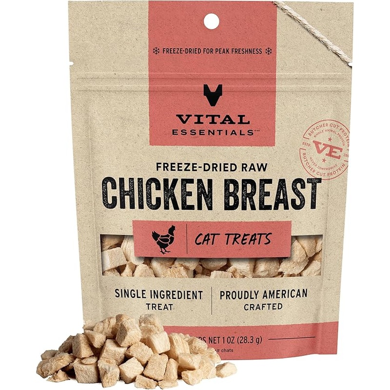 Vital Essentials Vital Cat Freeze Dried Grain Free Chicken Breast Cat Treats