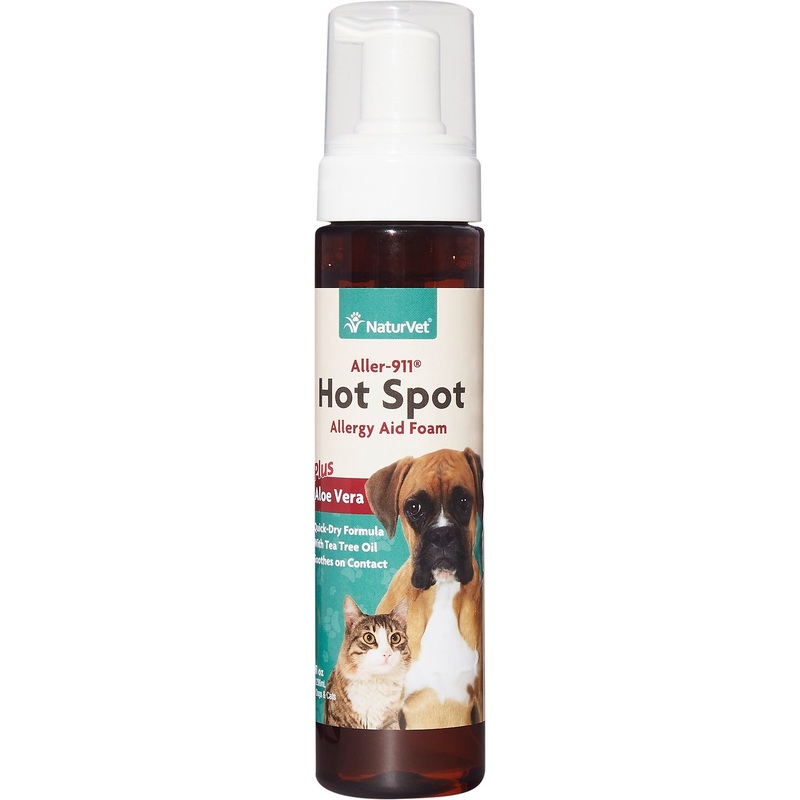 NaturVet Aller-911 Allergy Aid Hot Spot Plus Aloe Vera Dog & Cat Foam