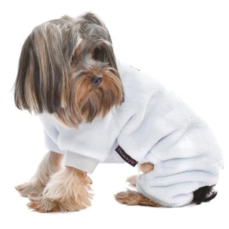 Parisian Pet Velour Dog Pajamas Grey