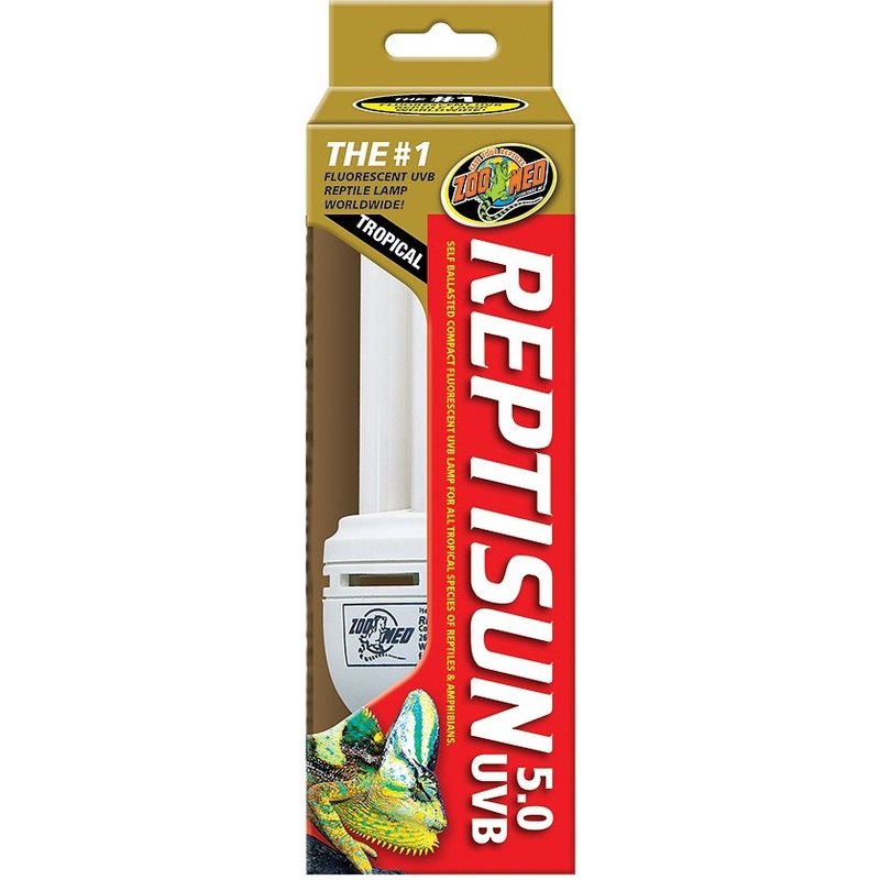 Zoo Med ReptiSun 5.0 UVB Compact Fluorescent Reptile Lamp, 26-Watt