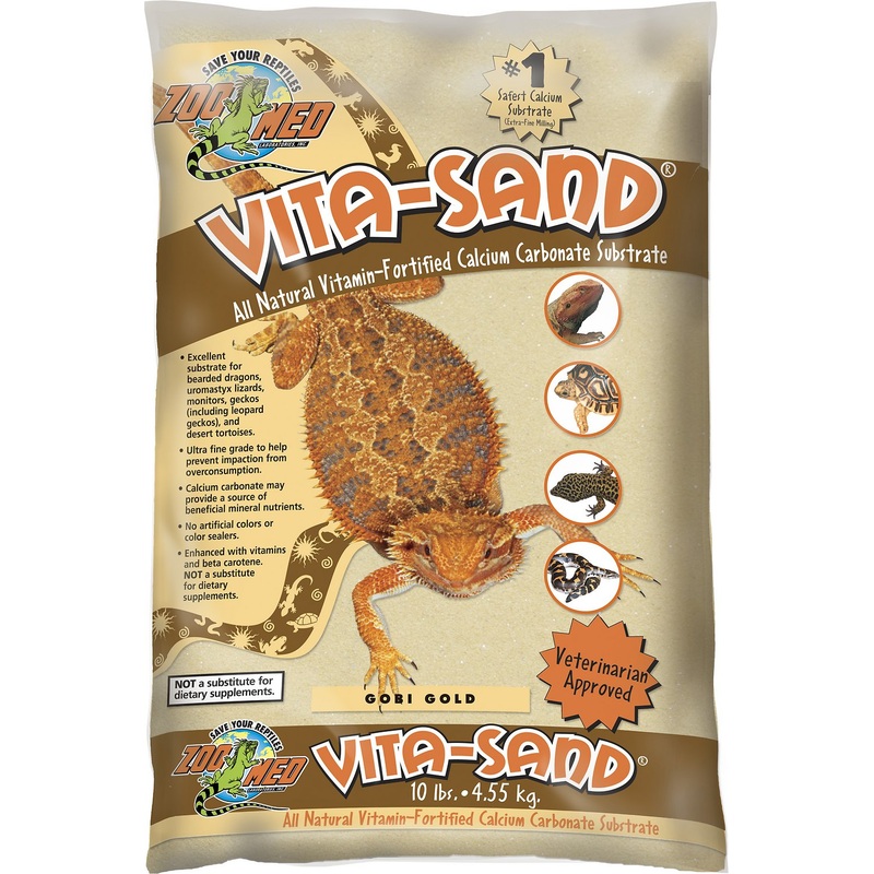 Zoo Med Vita-Sand All Natural Vitamin-Fortified Calcium Carbonate Substrate, 10-lb bag