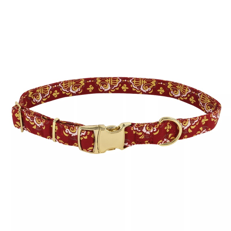 Accent Metallic Adjustable Dog Royal Burgundy Crowns