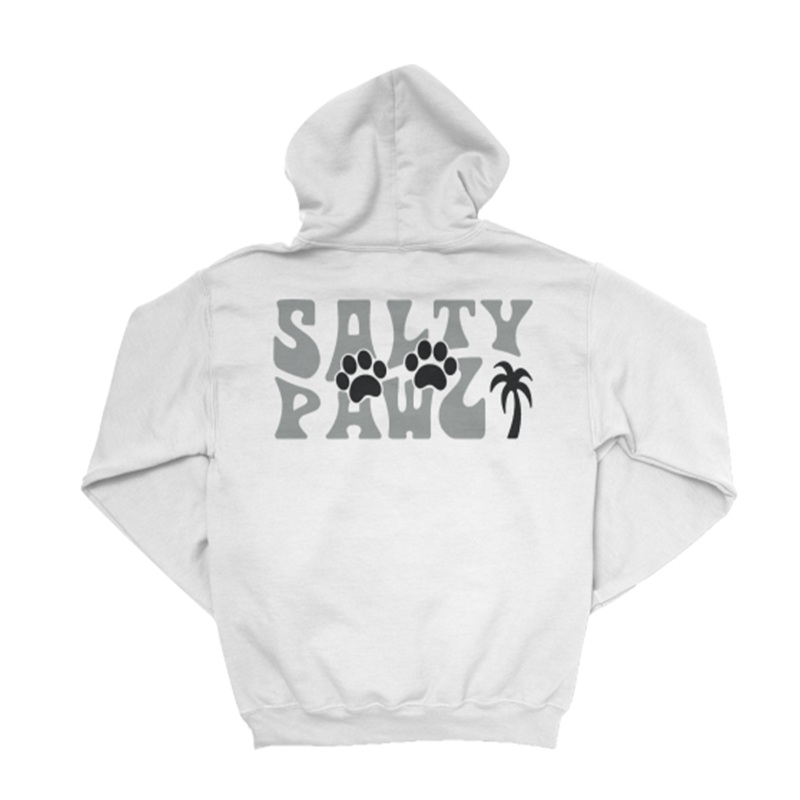 Salty  White/Grey (Adult Hoodie)