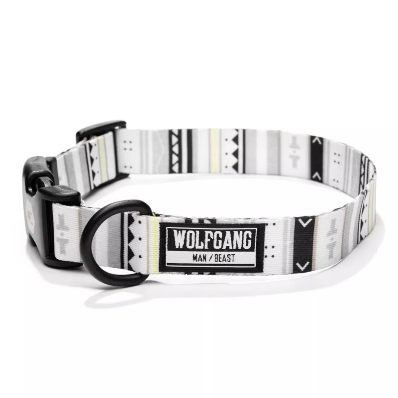 Wolfgang WhiteOwl Dog Collar|Small (Width 5/8″ Length 8″-12″)|Medium (Width 1″ Length 12″-18″)|Large (Width 1″ Length 18″-26″)|1″ 6ft Leash|4ft Leash