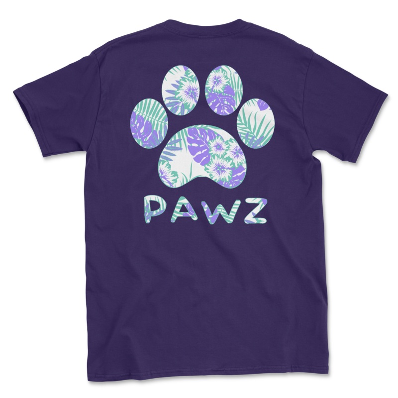 Hibiscus Paw (Adult Short Sleeve T-Shirt)