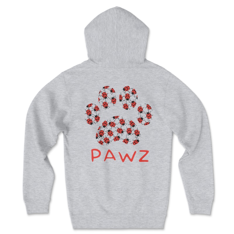Lady Bug Paw (Adult Hoodie)|S|M|L|XL|2XL|3XL