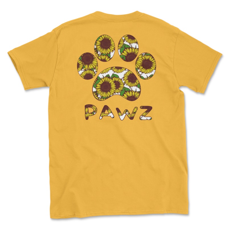 Sunflower Paw (Adult Short Sleeve T-Shirt)