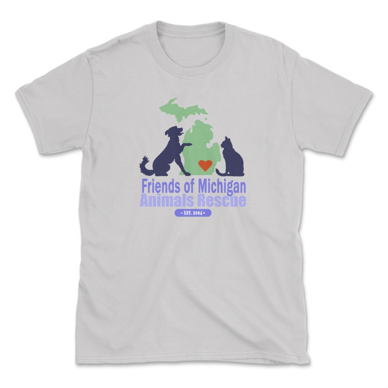 Logo – Ice Grey (Front Print) (Adult Short Sleeve T-Shirt)